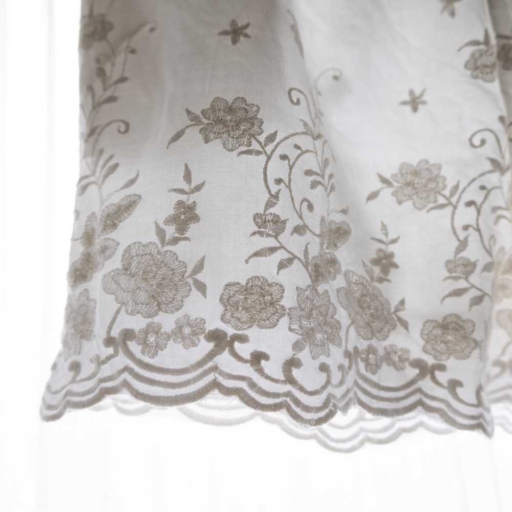 Bohemian soft embroidered white lace tassel shorts